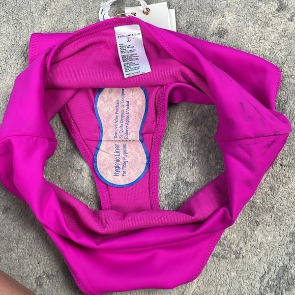 NWT Good American Good Compression Neon Fuchsia Pink Scuba Bikini Brief Sz 2 - Picture 10 of 10